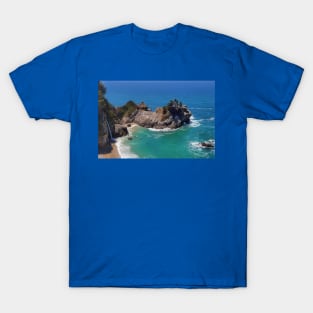 Ocean Overlook with waterfall T-Shirt